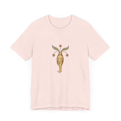 Big Mandragora Muse, Medieval Mandrake Herb Lore Unisex Heavy Cotton Tee