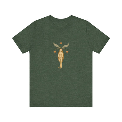 Big Mandragora Muse, Medieval Mandrake Herb Lore Unisex Heavy Cotton Tee