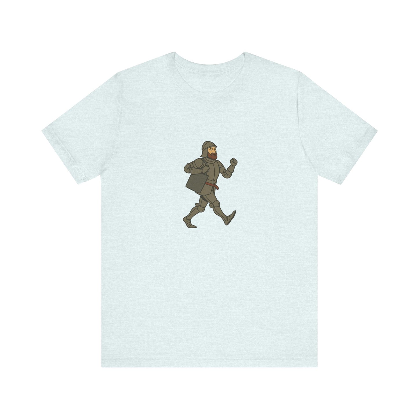 Knight on the Go - Medieval Humor - Urban Chivalry Unisex Heavy Cotton T-shirt