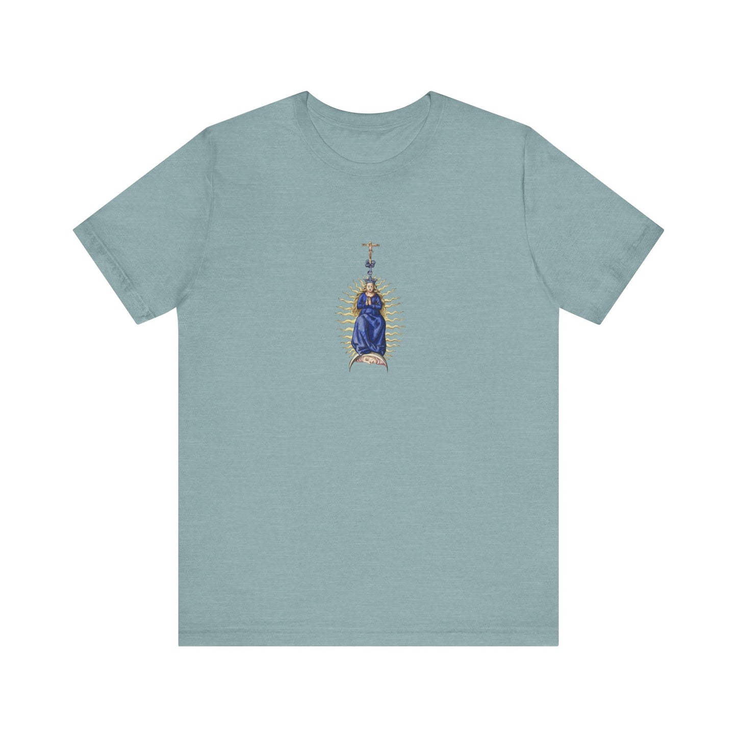 Spiritual Mary Graphic T-Shirt, Faith-Based Apparel, Casual Wear, Gift for Believers, Unisex Tee,