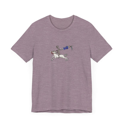Rabbit Hunting Human, Marginalia Manuscript Art Unisex T-Shirt