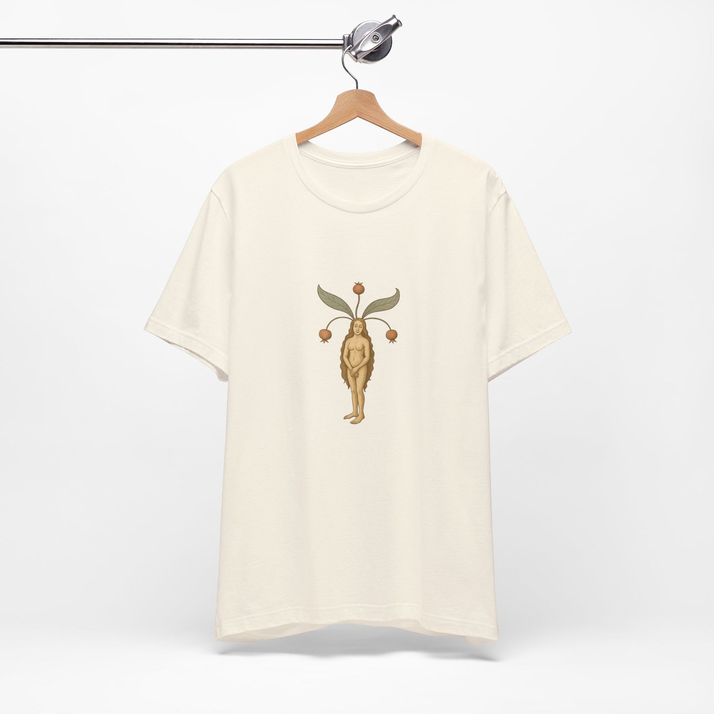 Big Mandragora Muse, Medieval Mandrake Herb Lore Unisex Heavy Cotton Tee