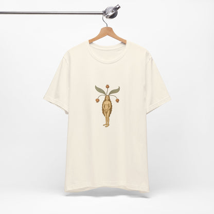 Big Mandragora Muse, Medieval Mandrake Herb Lore Unisex Heavy Cotton Tee
