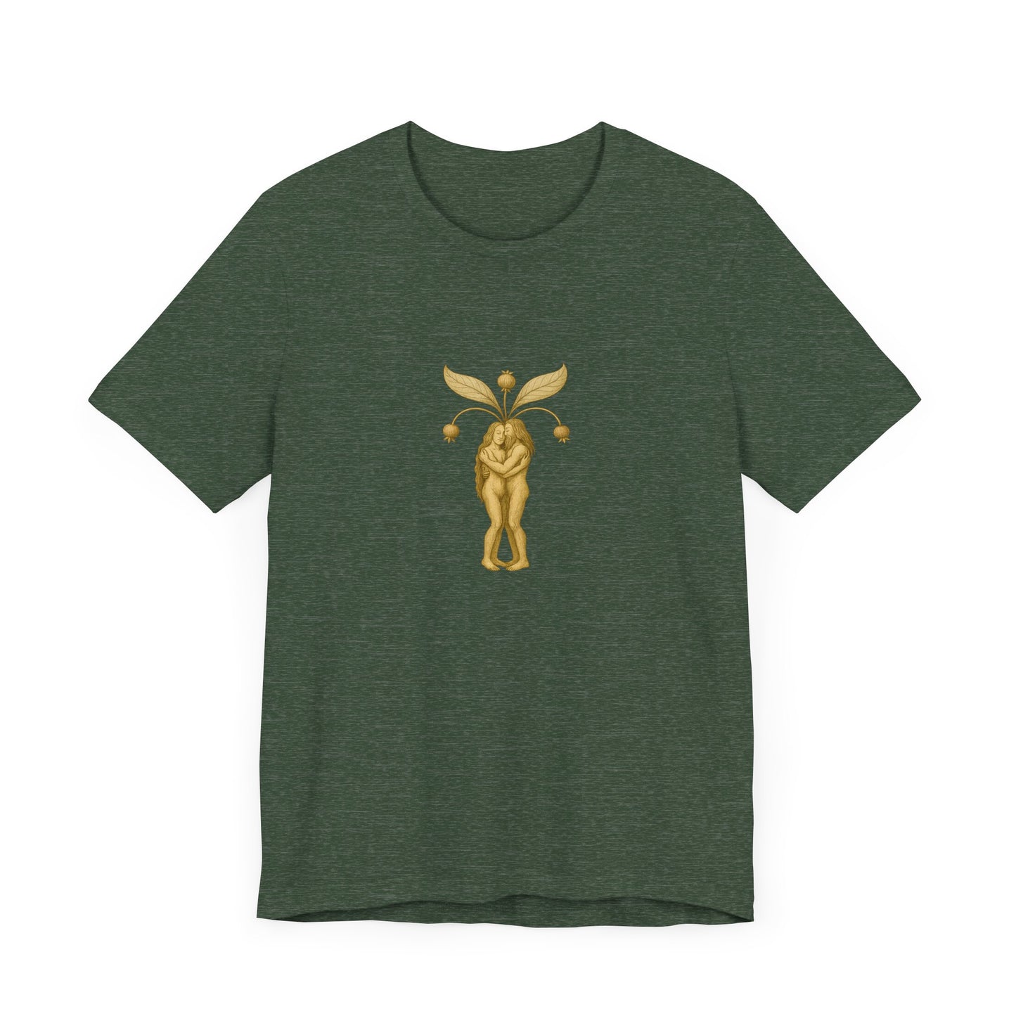 Big Mandrakes in Love, Mythical Root Romance Unisex Heavy Cotton Tee