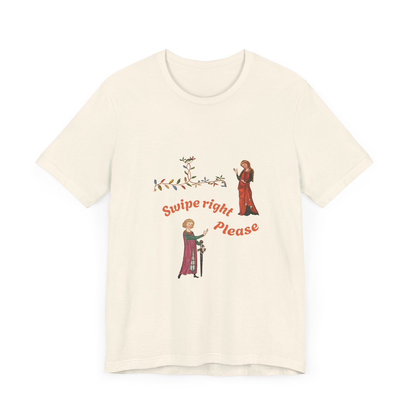 Marginalia Manuscript Romance Swipe Right Unisex Softstyle T-Shirt