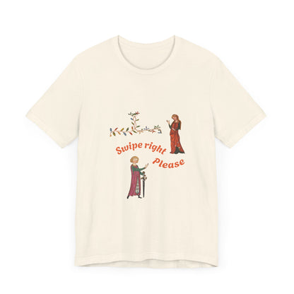 Marginalia Manuscript Romance Swipe Right Unisex Softstyle T-Shirt