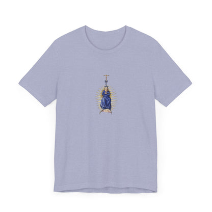 Spiritual Mary Graphic T-Shirt, Faith-Based Apparel, Casual Wear, Gift for Believers, Unisex Tee,