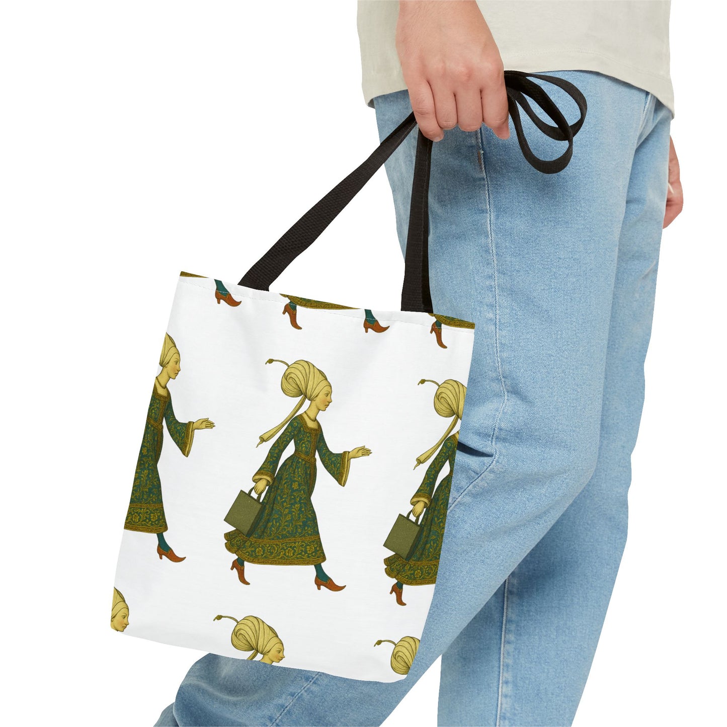 Lady of the Mall – Medieval Fashionista - Elegant Vintage Woman Tote Bag