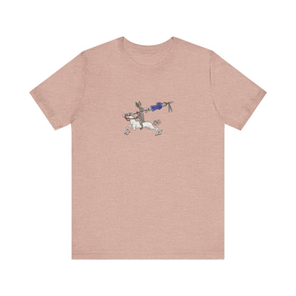 Rabbit Hunting Human, Marginalia Manuscript Art Unisex T-Shirt