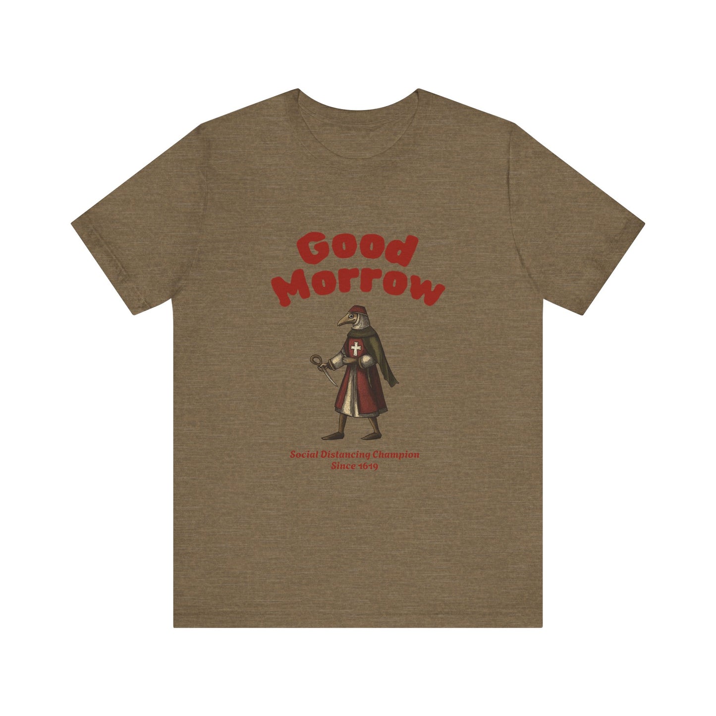 Hanseatic Art, Medieval Plague Doctor with Good Morrow 1619 Tee
