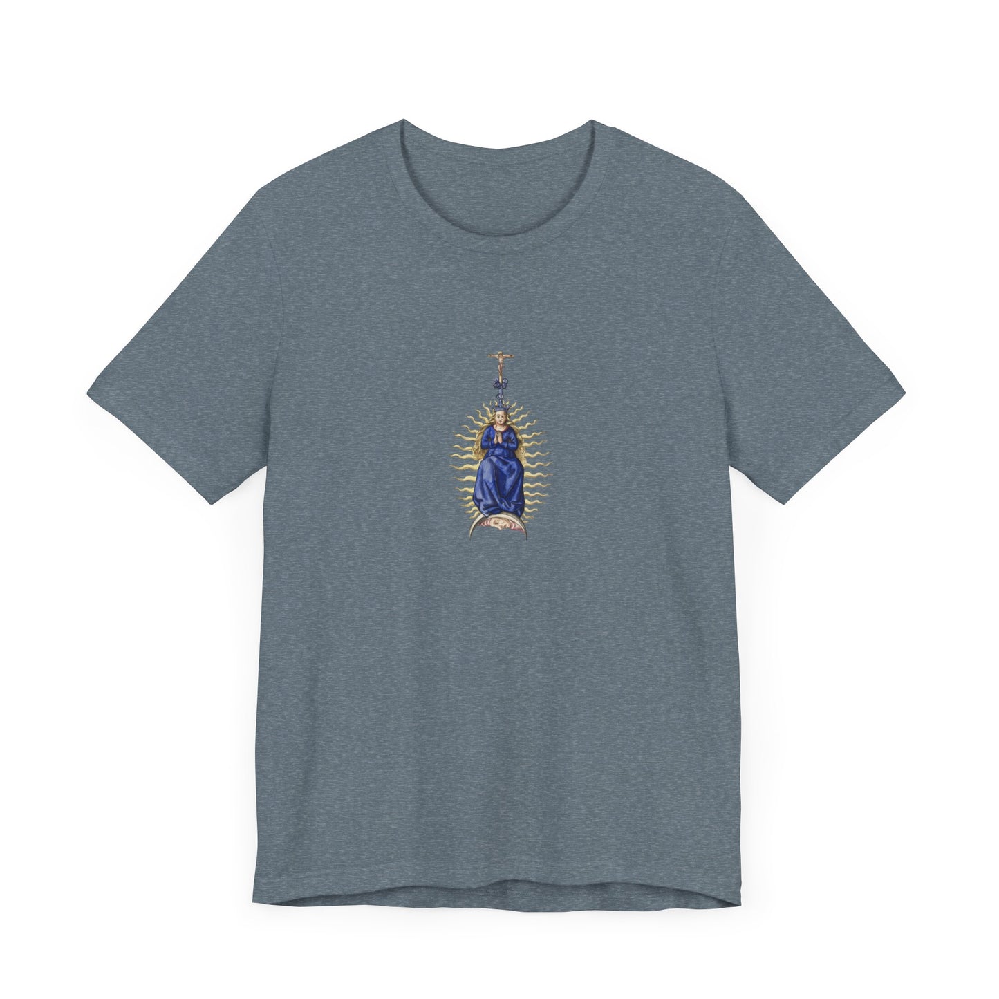 Spiritual Mary Graphic T-Shirt, Faith-Based Apparel, Casual Wear, Gift for Believers, Unisex Tee,