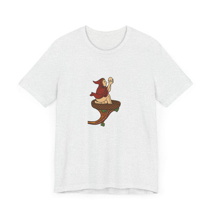 The Eggman Monk, Medieval Marginalia Print T-shirt