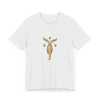Big Mandragora Muse, Medieval Mandrake Herb Lore Unisex Heavy Cotton Tee