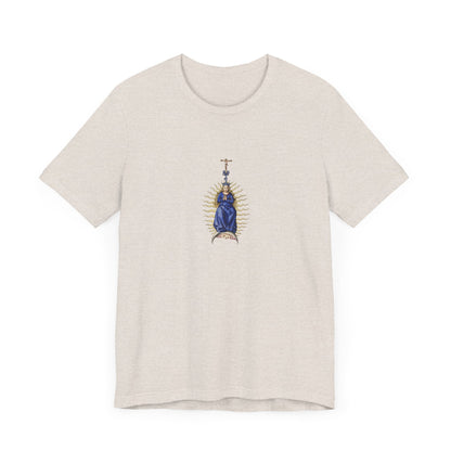 Spiritual Mary Graphic T-Shirt, Faith-Based Apparel, Casual Wear, Gift for Believers, Unisex Tee,