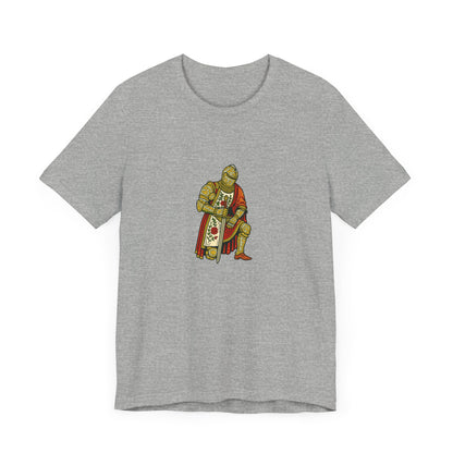 Kneeling Medieval Knight Floral Tee