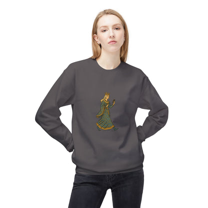 The Crowned Strutter – Medieval Couture on the Go - Unisex Midweight Sweatshirt