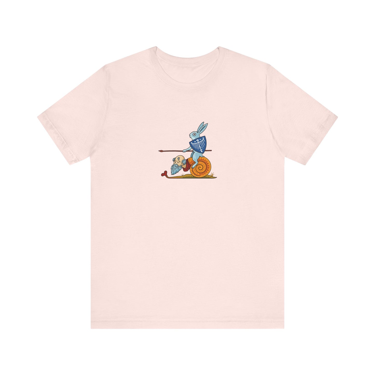 Bunny Snail Rider After MS Yates Thompson 8 F 294, Remastered Marginalia Manuscript Art Tee