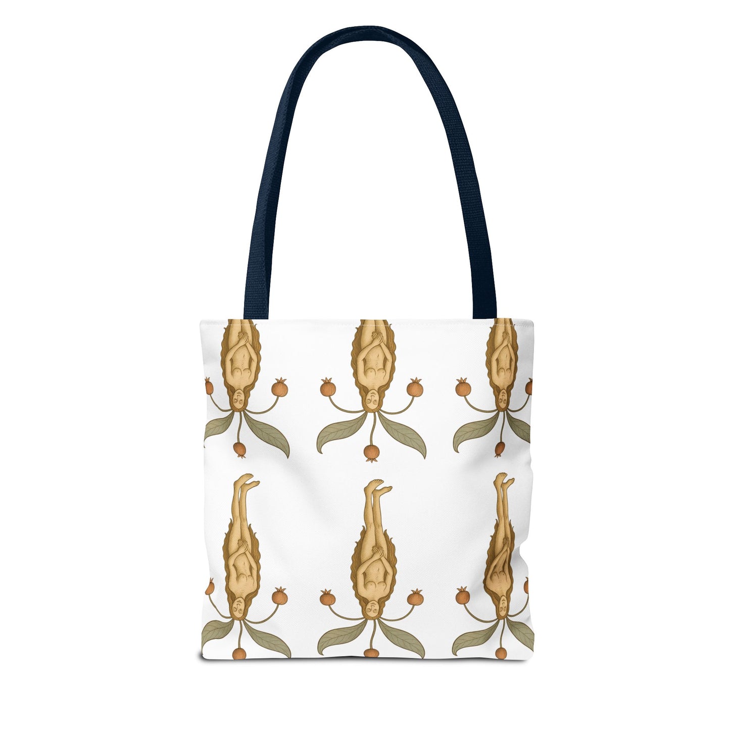 Mandragora Muse, Medieval Herb Lore Unisex Whimsical Patterned Tote Bag