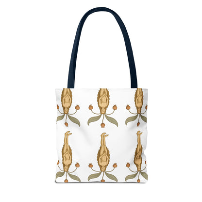 Mandragora Muse, Medieval Herb Lore Unisex Whimsical Patterned Tote Bag