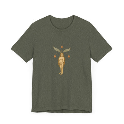 Big Mandragora Muse, Medieval Mandrake Herb Lore Unisex Heavy Cotton Tee