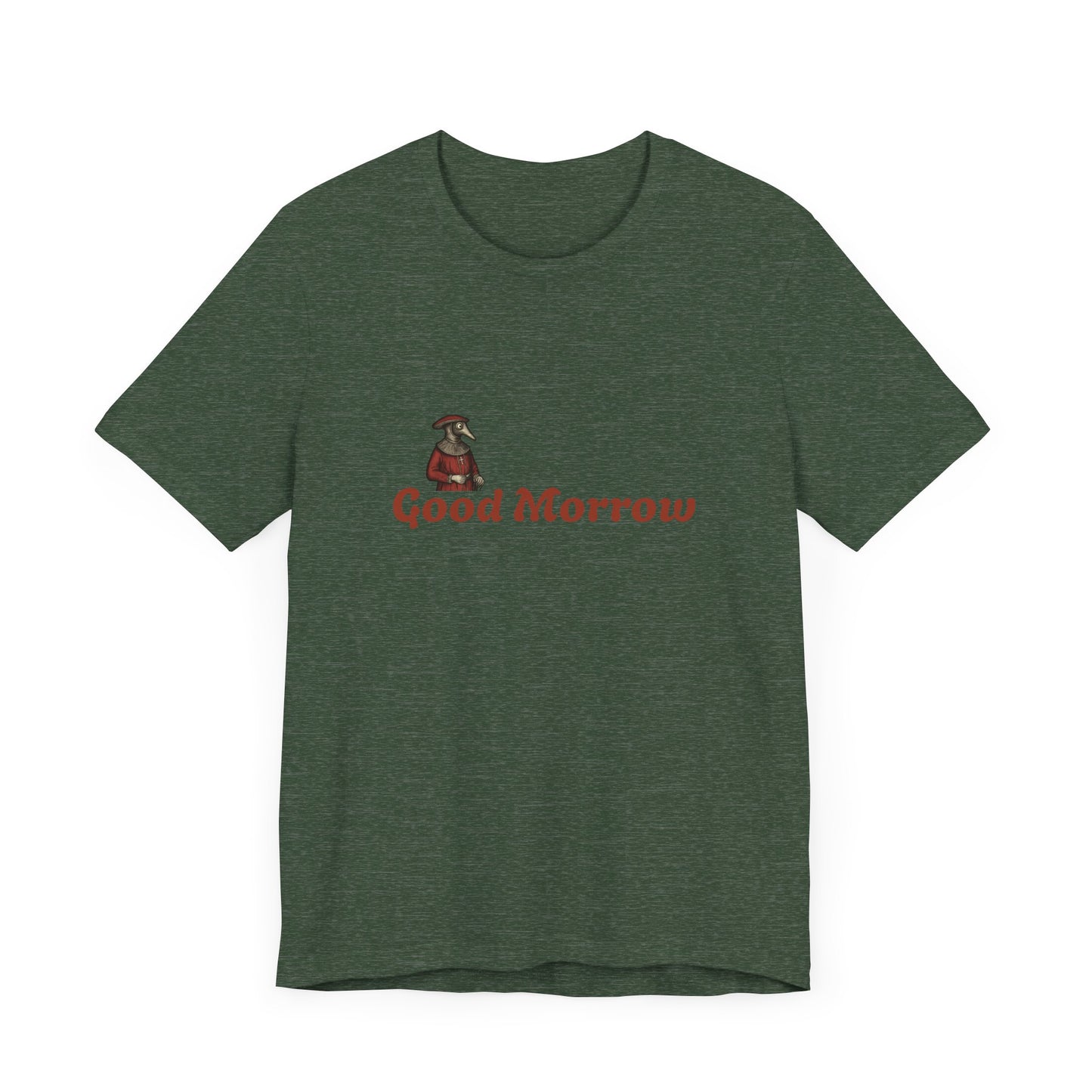 Hanseatic Art, Medieval Plague Doctor with Good Morrow Unisex Softstyle T-Shirt