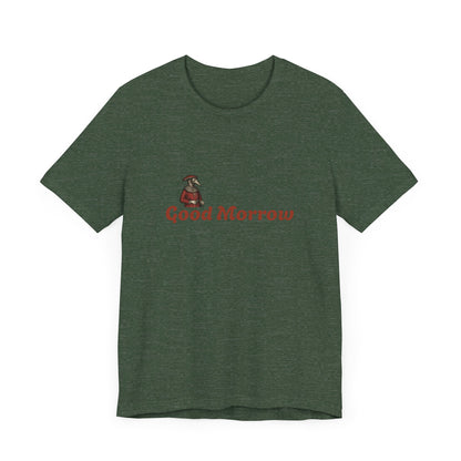 Hanseatic Art, Medieval Plague Doctor with Good Morrow Unisex Softstyle T-Shirt