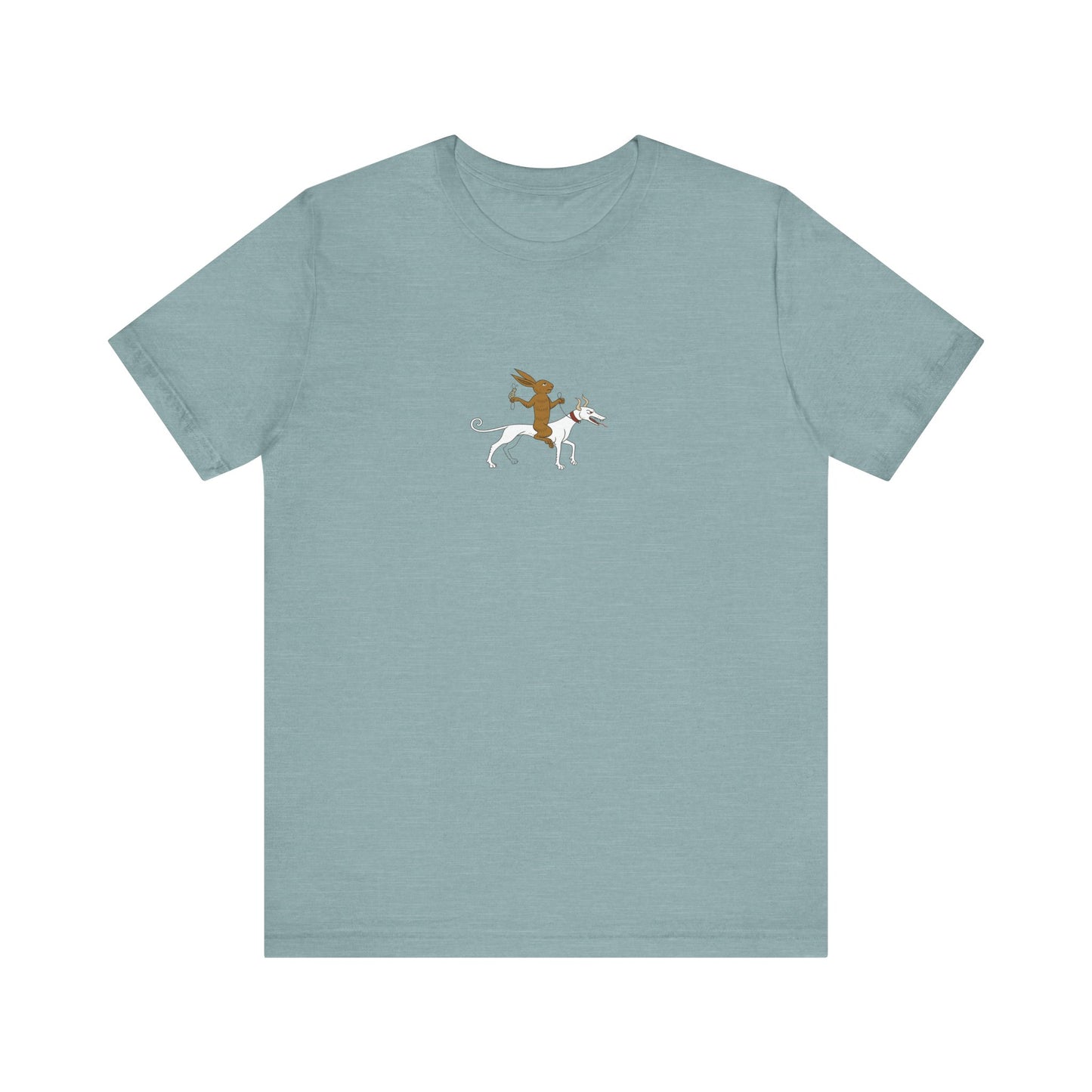 The Hare Riding a Hound, Pontifical of Guillaume Durand, Avignon, before 1390 Tee