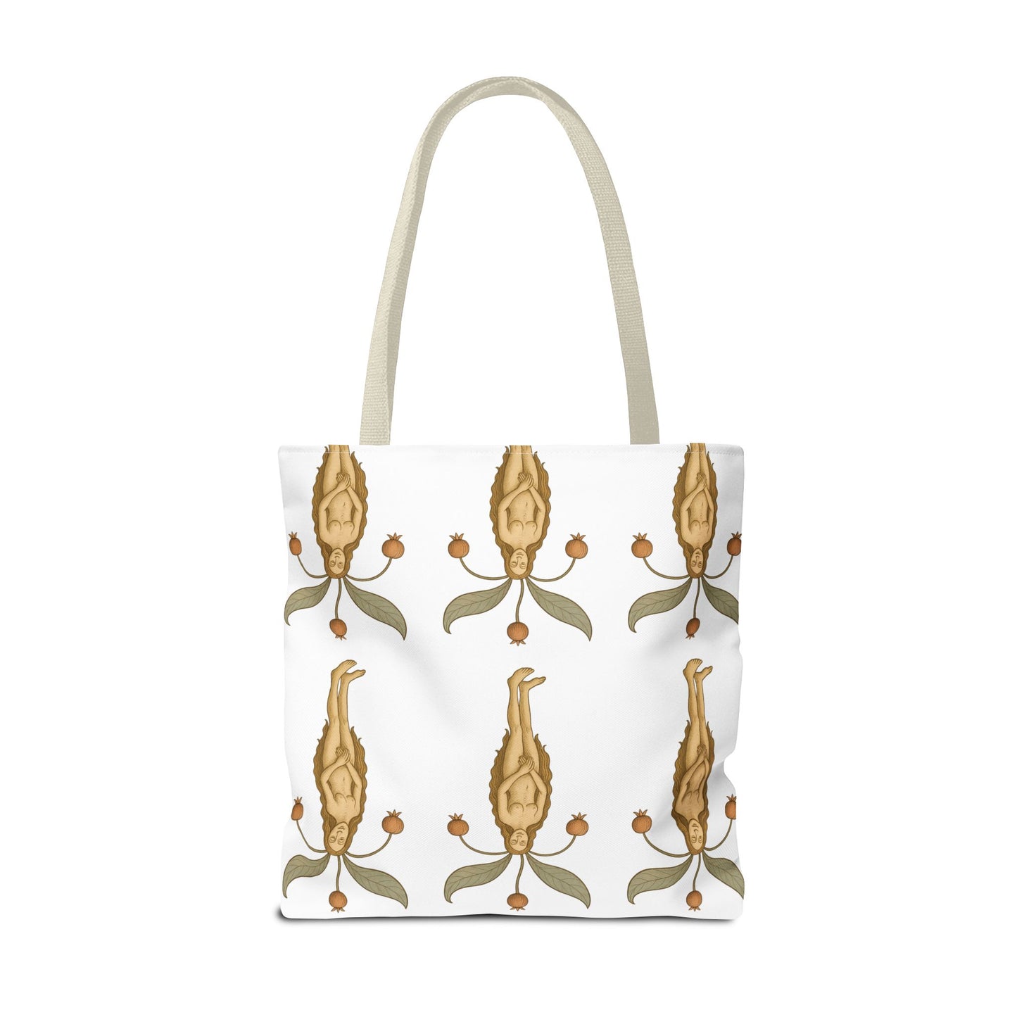 Mandragora Muse, Medieval Herb Lore Unisex Whimsical Patterned Tote Bag