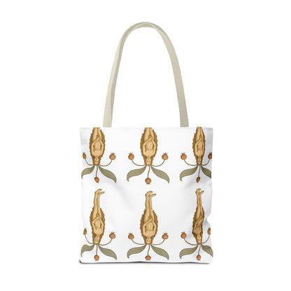 Mandragora Muse, Medieval Herb Lore Unisex Whimsical Patterned Tote Bag