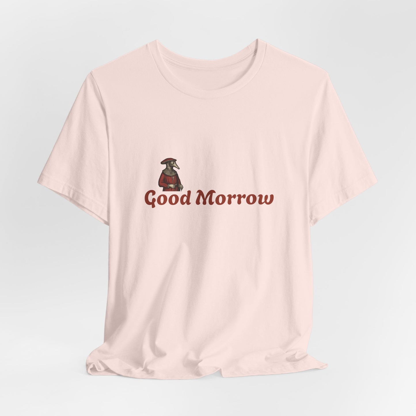 Hanseatic Art, Medieval Plague Doctor with Good Morrow Unisex Softstyle T-Shirt