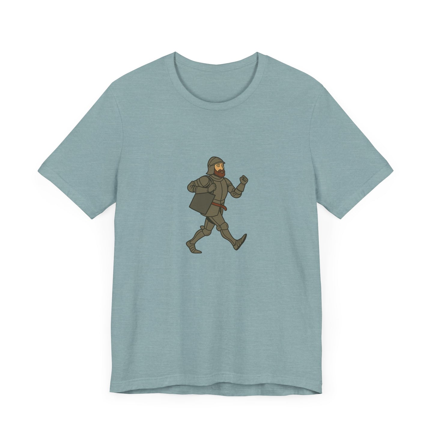 Knight on the Go - Medieval Humor - Urban Chivalry Unisex Heavy Cotton T-shirt