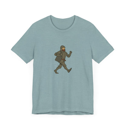 Knight on the Go - Medieval Humor - Urban Chivalry Unisex Heavy Cotton T-shirt