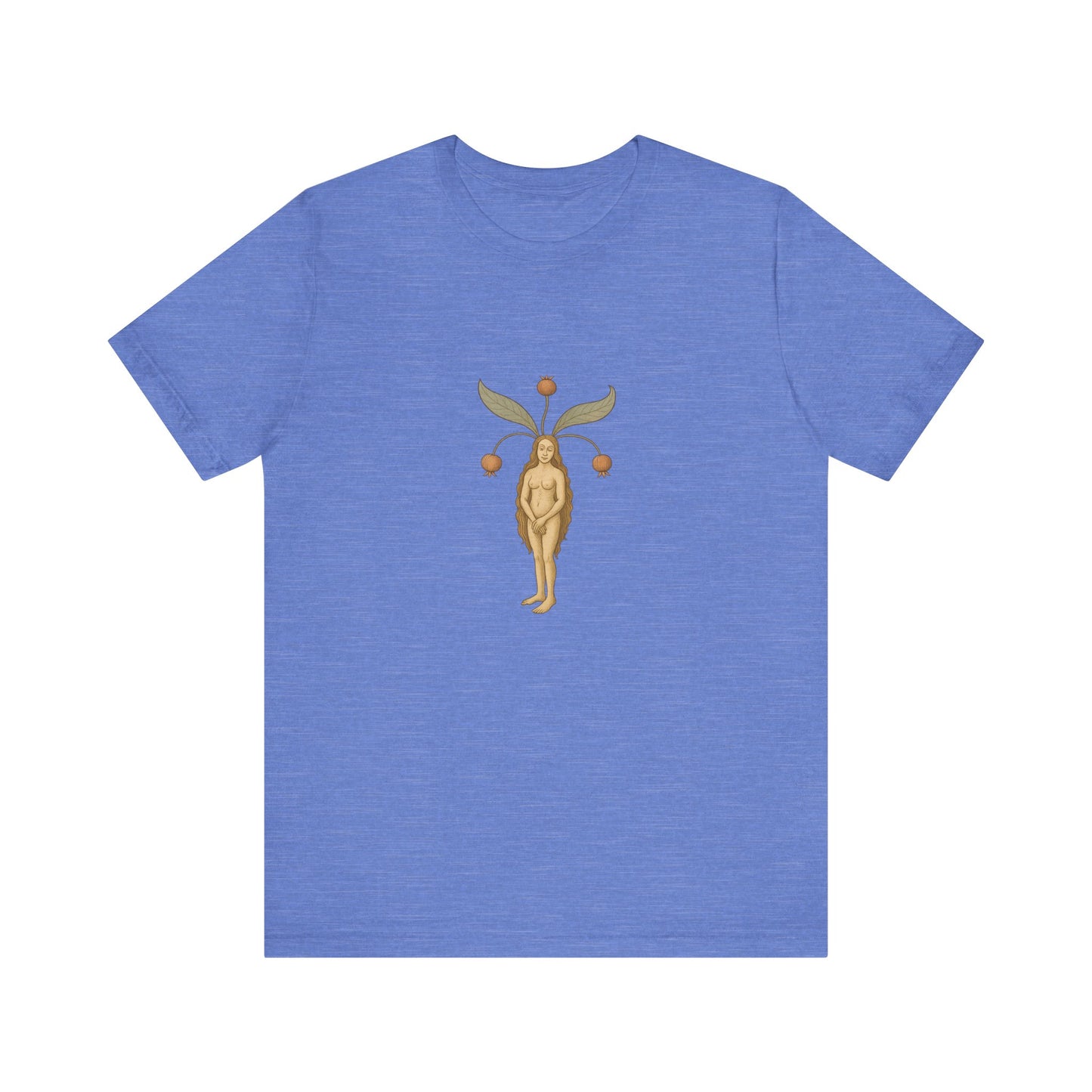 Big Mandragora Muse, Medieval Mandrake Herb Lore Unisex Heavy Cotton Tee