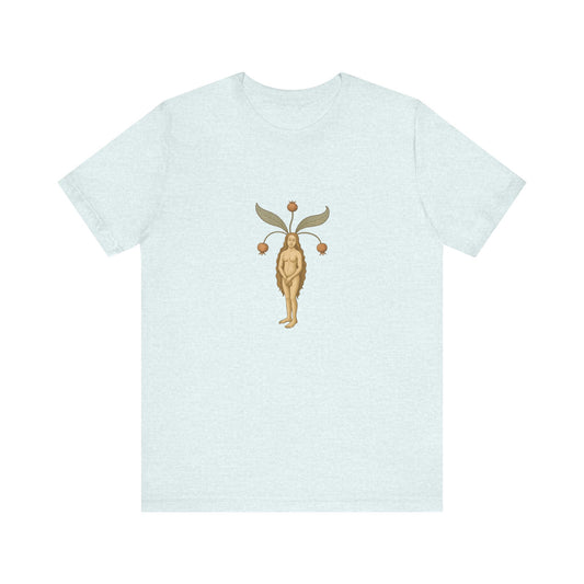 Big Mandragora Muse, Medieval Mandrake Herb Lore Unisex Heavy Cotton Tee