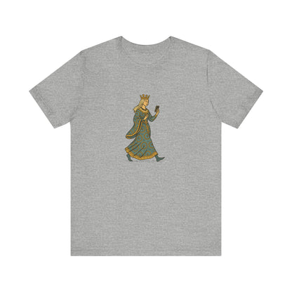The Crowned Strutter – Medieval Couture on the Go - Unisex Heavy Cotton T-shirt