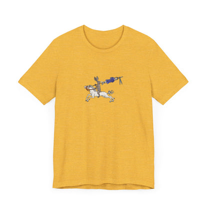Rabbit Hunting Human, Marginalia Manuscript Art Unisex T-Shirt