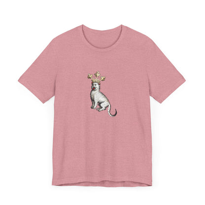 Silly Medieval Cat with Crown – 15th Century Heraldic Art Tee