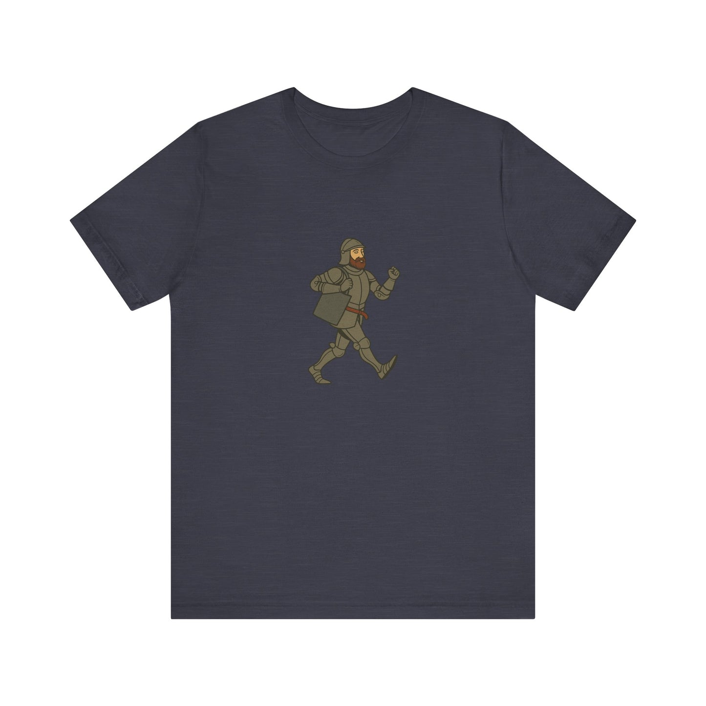 Knight on the Go - Medieval Humor - Urban Chivalry Unisex Heavy Cotton T-shirt