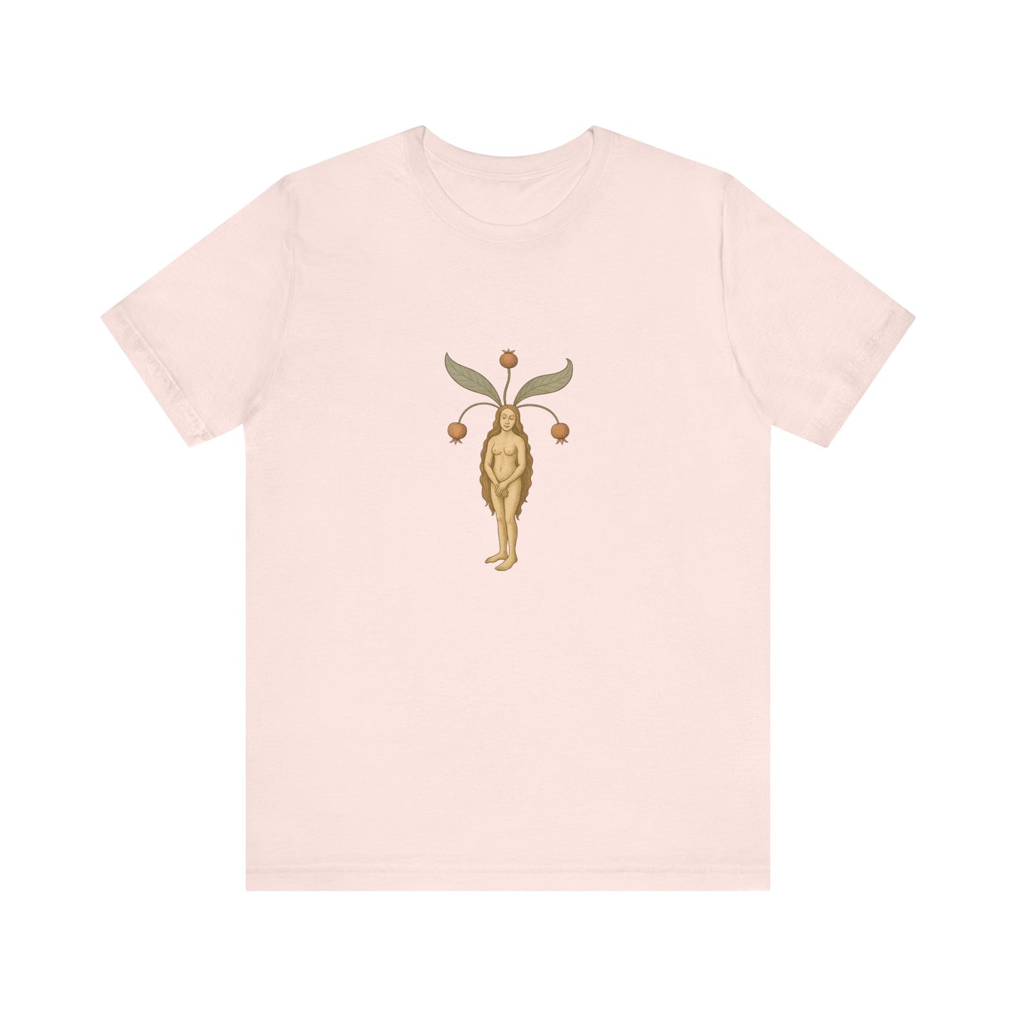Big Mandragora Muse, Medieval Mandrake Herb Lore Unisex Heavy Cotton Tee