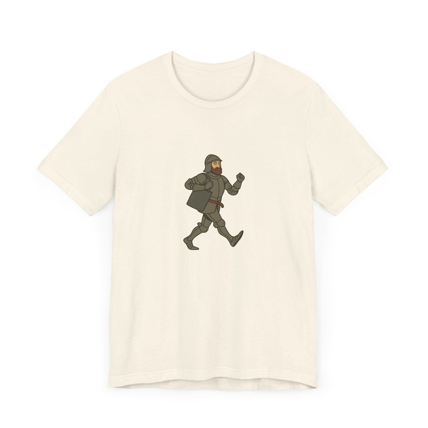 Knight on the Go - Medieval Humor - Urban Chivalry Unisex Heavy Cotton T-shirt