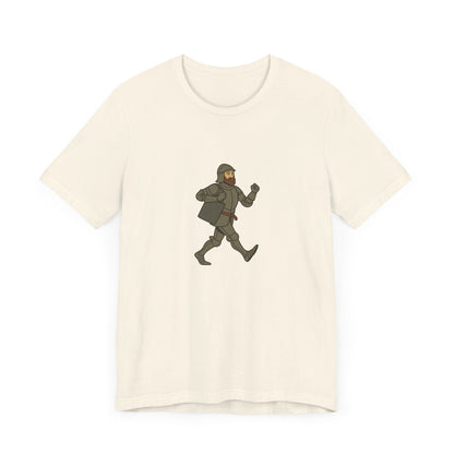 Knight on the Go - Medieval Humor - Urban Chivalry Unisex Heavy Cotton T-shirt