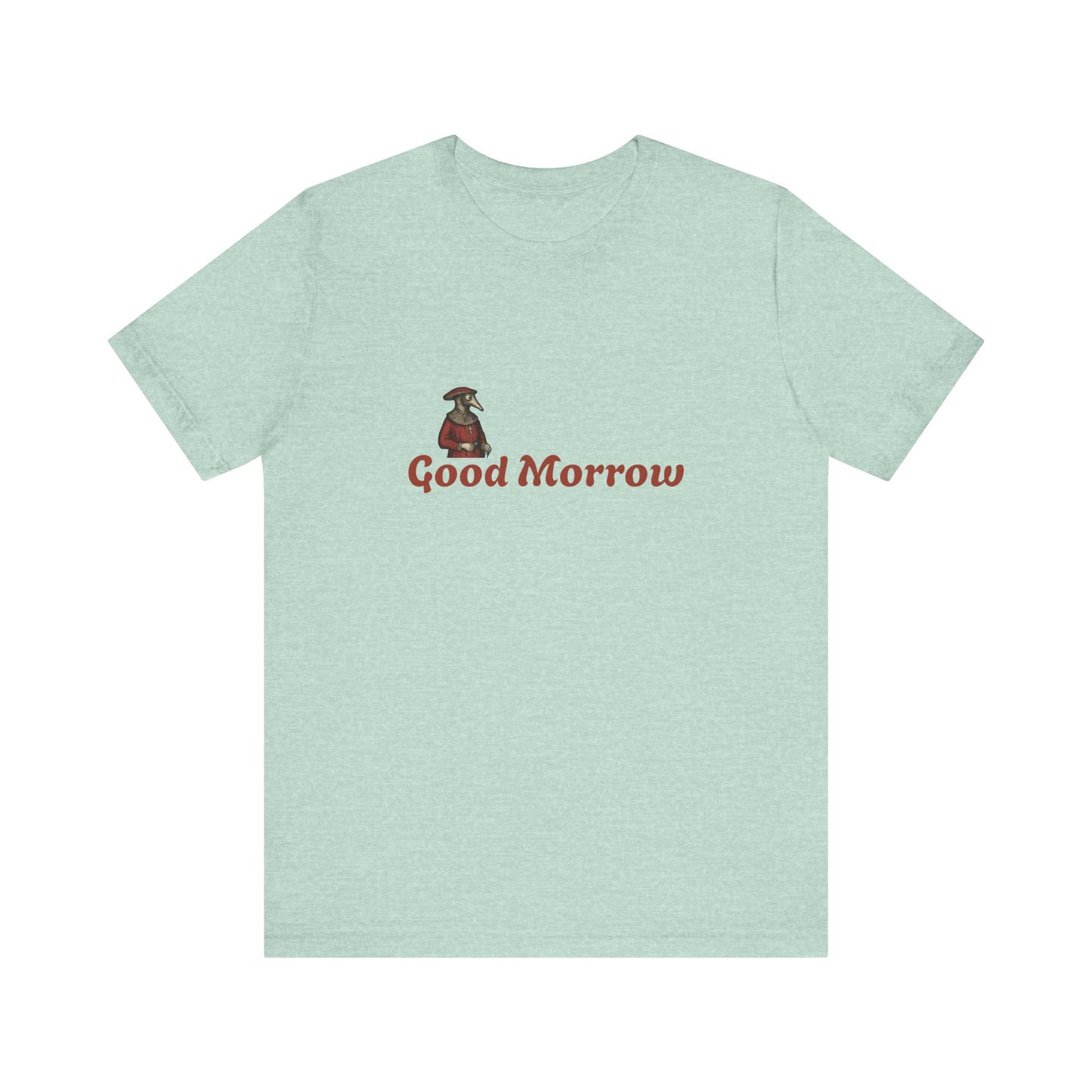 Hanseatic Art, Medieval Plague Doctor with Good Morrow Unisex Softstyle T-Shirt