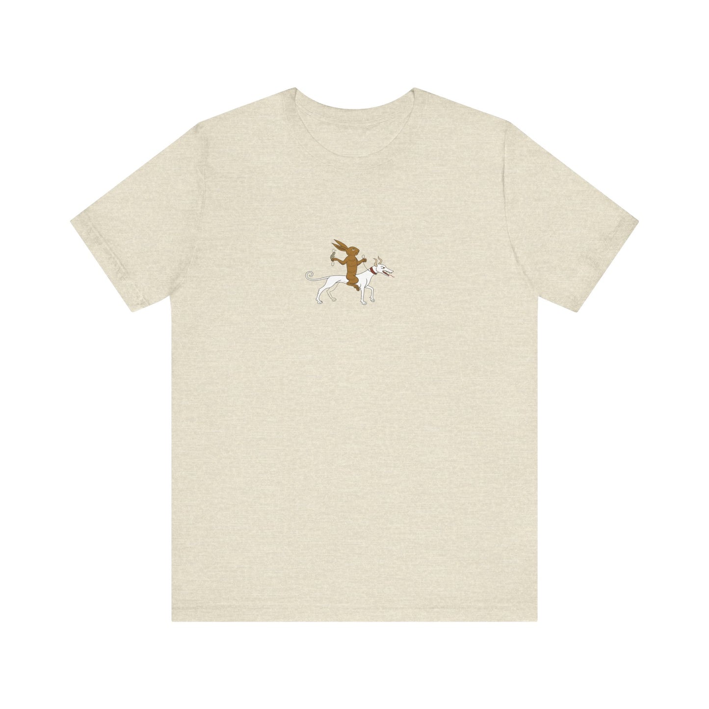 The Hare Riding a Hound, Pontifical of Guillaume Durand, Avignon, before 1390 Tee