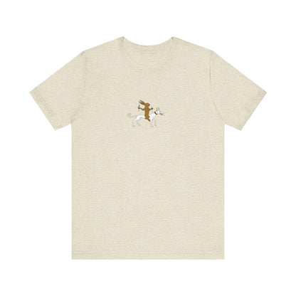 The Hare Riding a Hound, Pontifical of Guillaume Durand, Avignon, before 1390 Tee