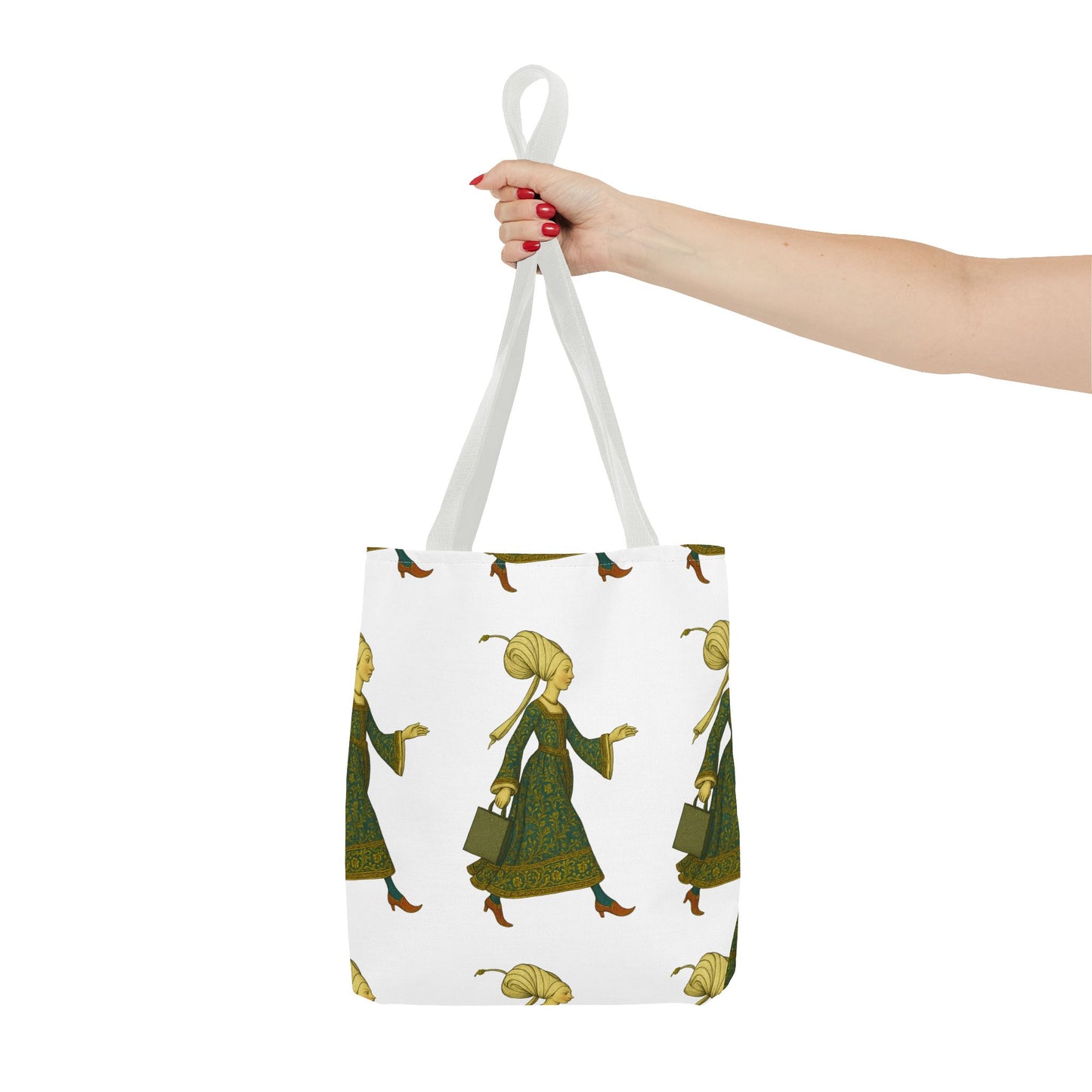 Lady of the Mall – Medieval Fashionista - Elegant Vintage Woman Tote Bag
