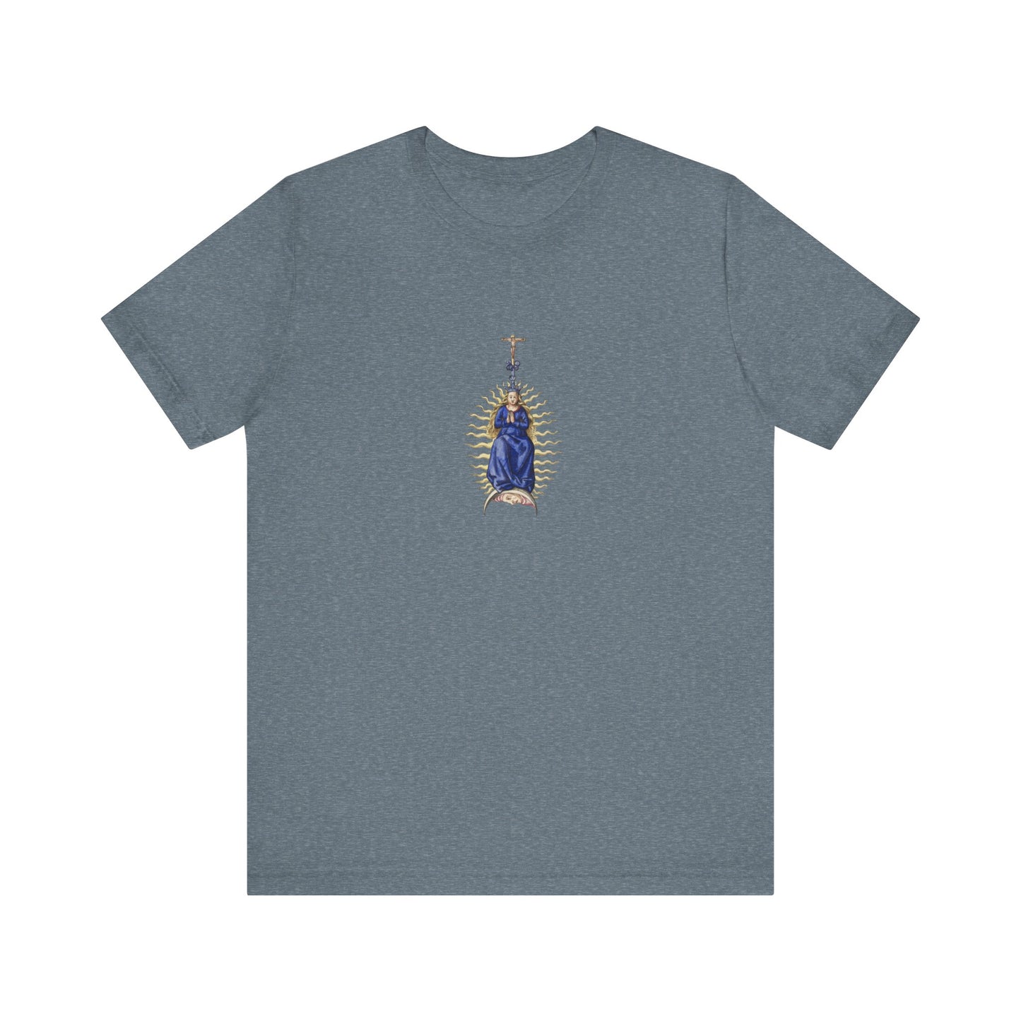Spiritual Mary Graphic T-Shirt, Faith-Based Apparel, Casual Wear, Gift for Believers, Unisex Tee,