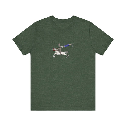 Rabbit Hunting Human, Marginalia Manuscript Art Unisex T-Shirt