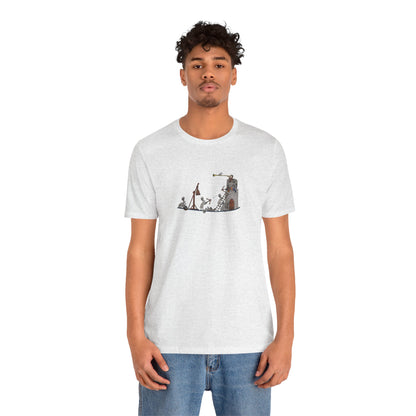 Medieval Rabbits Castle Siege, Medieval Manuscript Art T-shirt