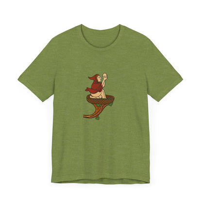 The Eggman Monk, Medieval Marginalia Print T-shirt