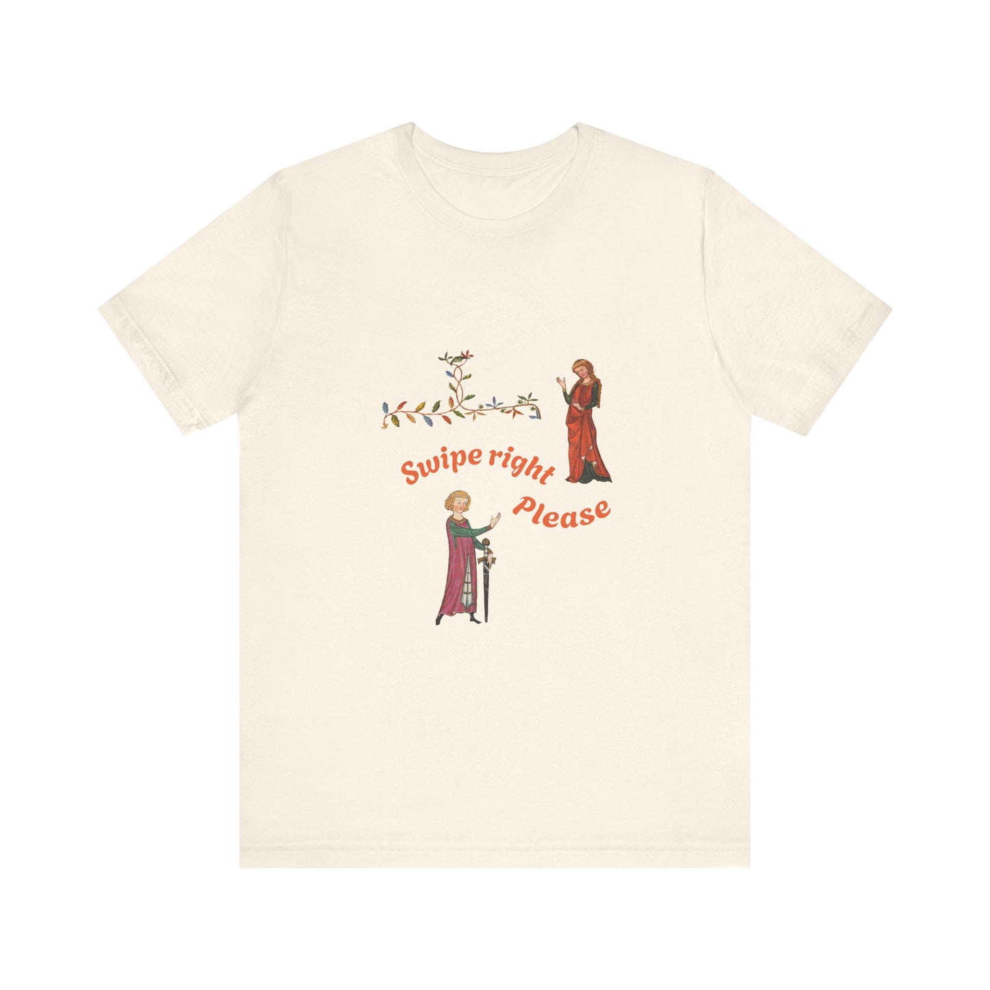 Marginalia Manuscript Romance Swipe Right Unisex Softstyle T-Shirt